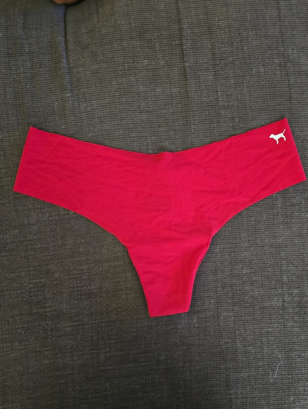 Victoria's Secret Hot Pink Seamless Thong with Logo